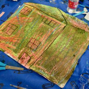 House ready for sticking - Mansfield Library - SC
