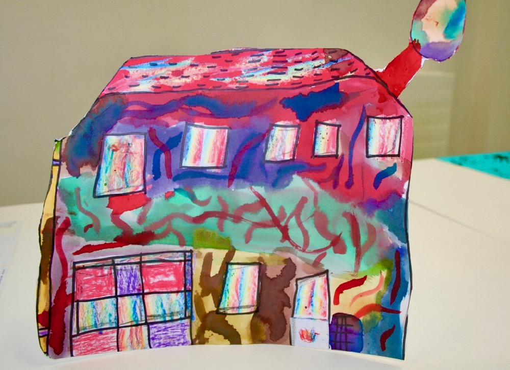 Finished house - free standing - by a year five pupil at Berry Hill Primary School, Mansfield