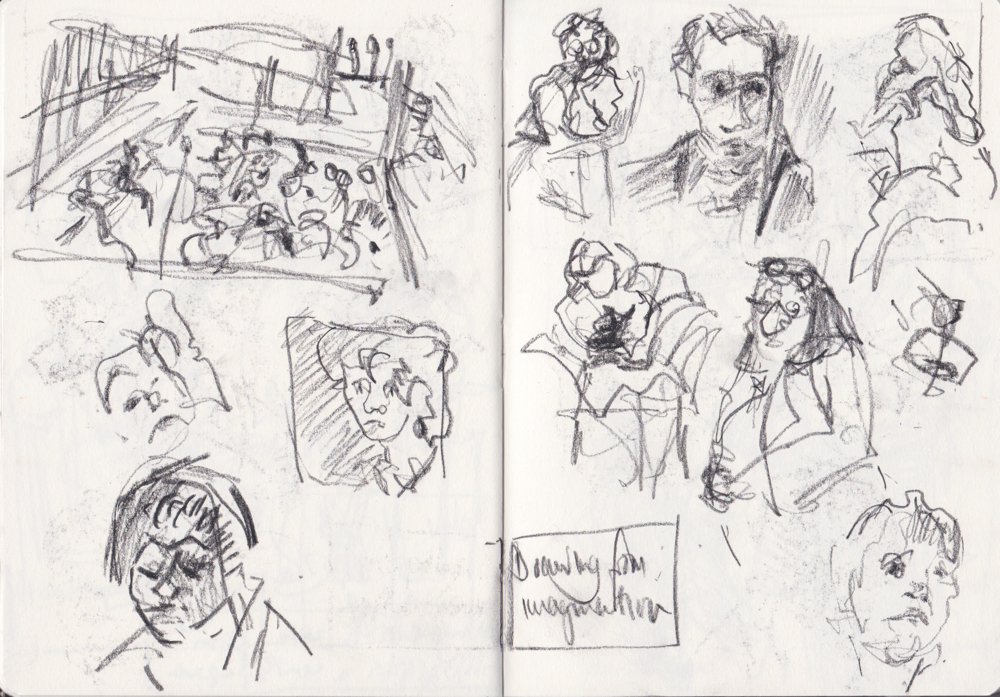 Starting with Contour Drawing: Sketchbook Pages by Andrea Butler