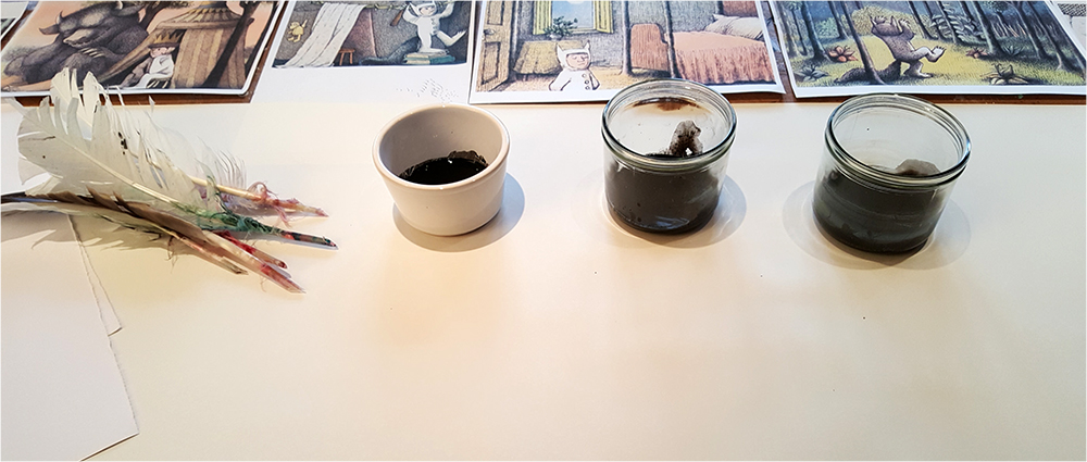 Drawing with inks and quills