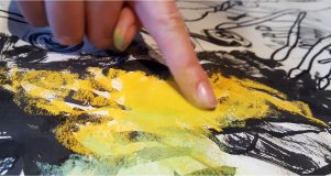 Using fingers to blend Using fingers to blend
