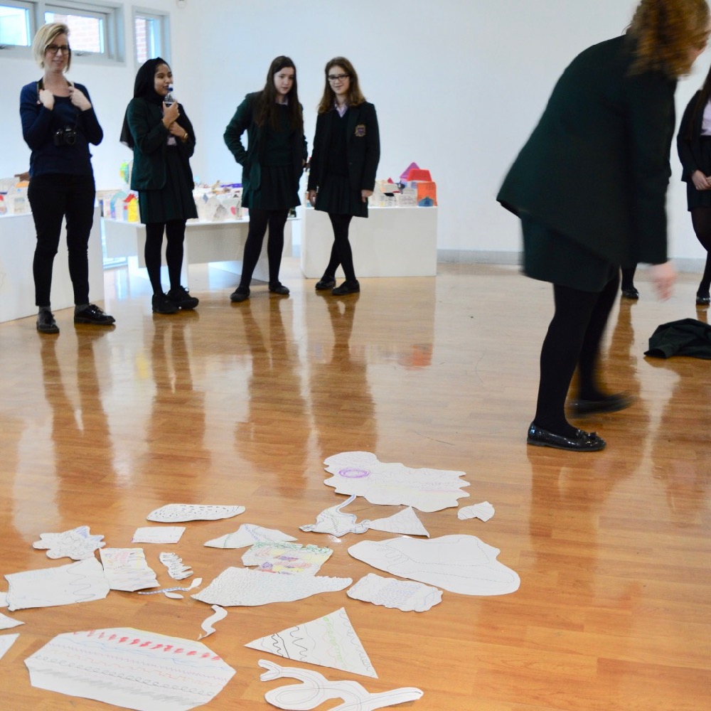 The AccessArt Village at Brentwood Road Gallery - working with year nine students from Frances Bardsley Academy - SC