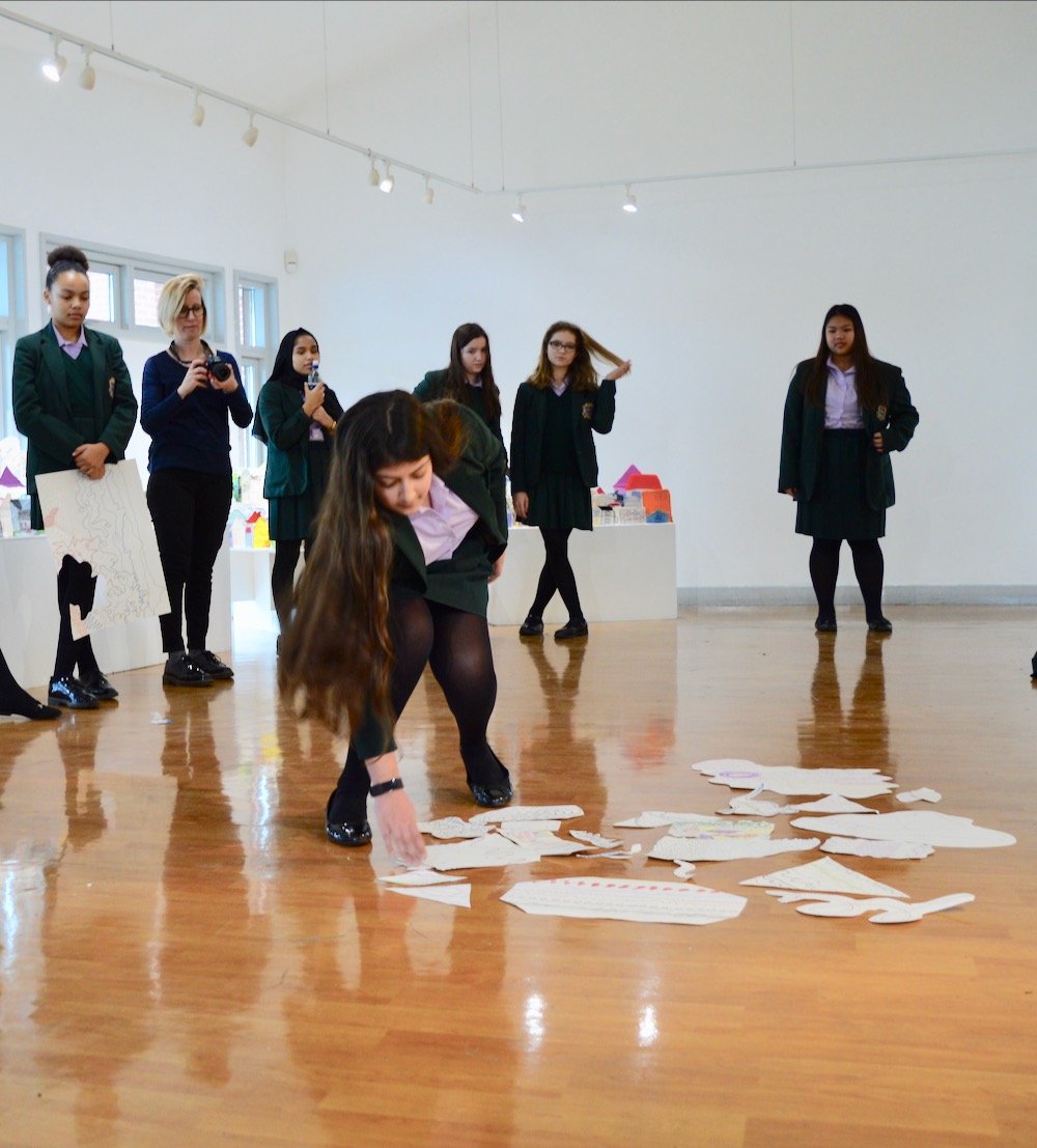 The AccessArt Village at Brentwood Road Gallery - working with year nine students from Frances Bardsley Academy - SC