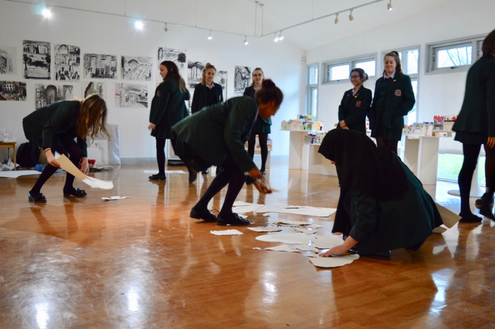 The AccessArt Village at Brentwood Road Gallery - working with year nine students from Frances Bardsley Academy - SC