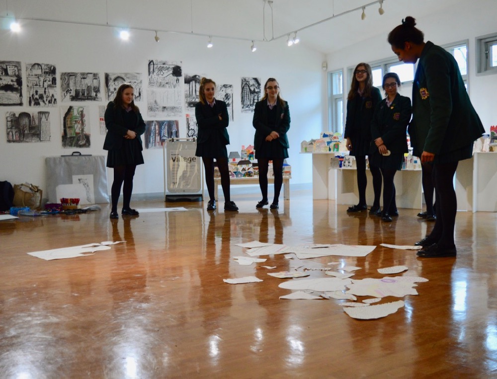 The AccessArt Village at Brentwood Road Gallery - working with year nine students from Frances Bardsley Academy - SC