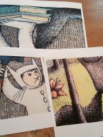 Close up copies of images of Where the Wild Things Are by Maurice Sendak
