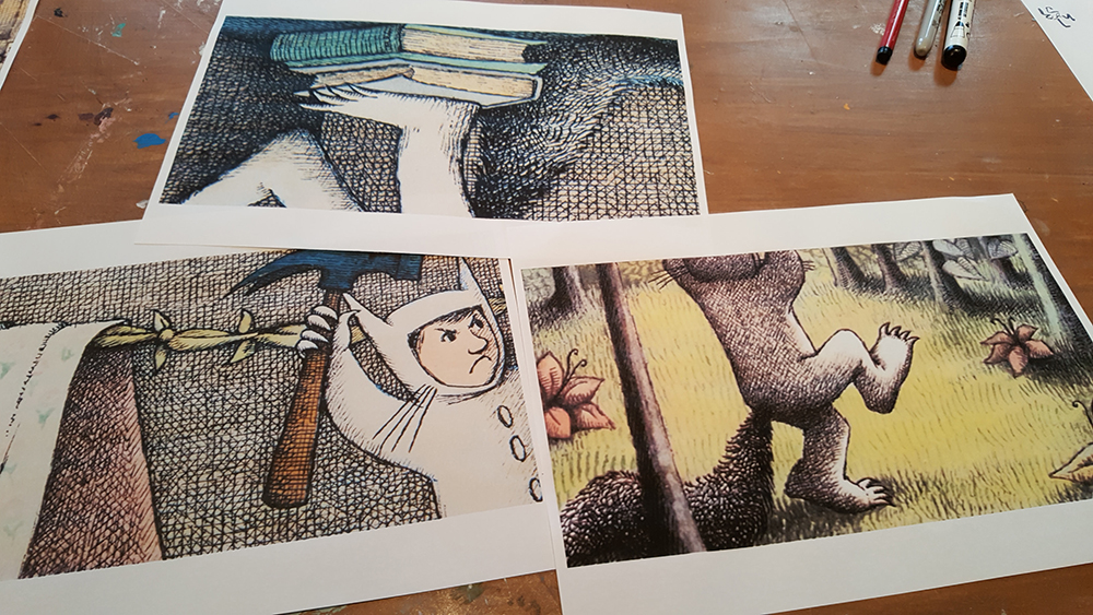 Drawing Session Inspired by Where the Wild Things Are by Maurice Sendak