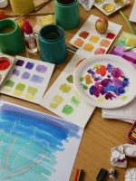 Colour Mixing with different water based painting mediums - SC