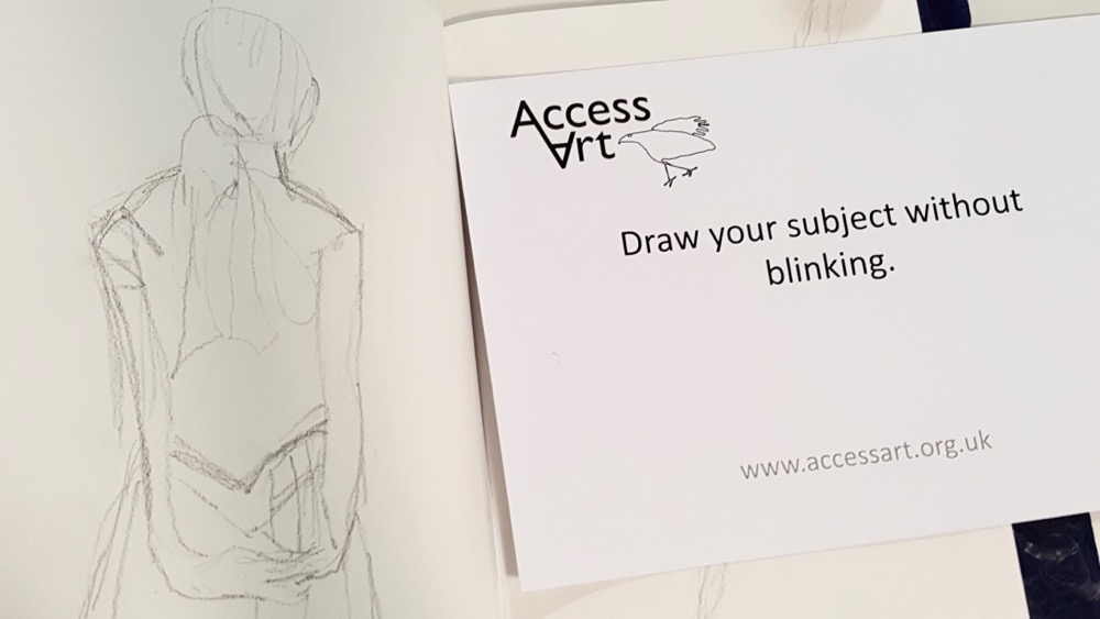 Using an AccessArt prompt card to get drawing - SC Fitz