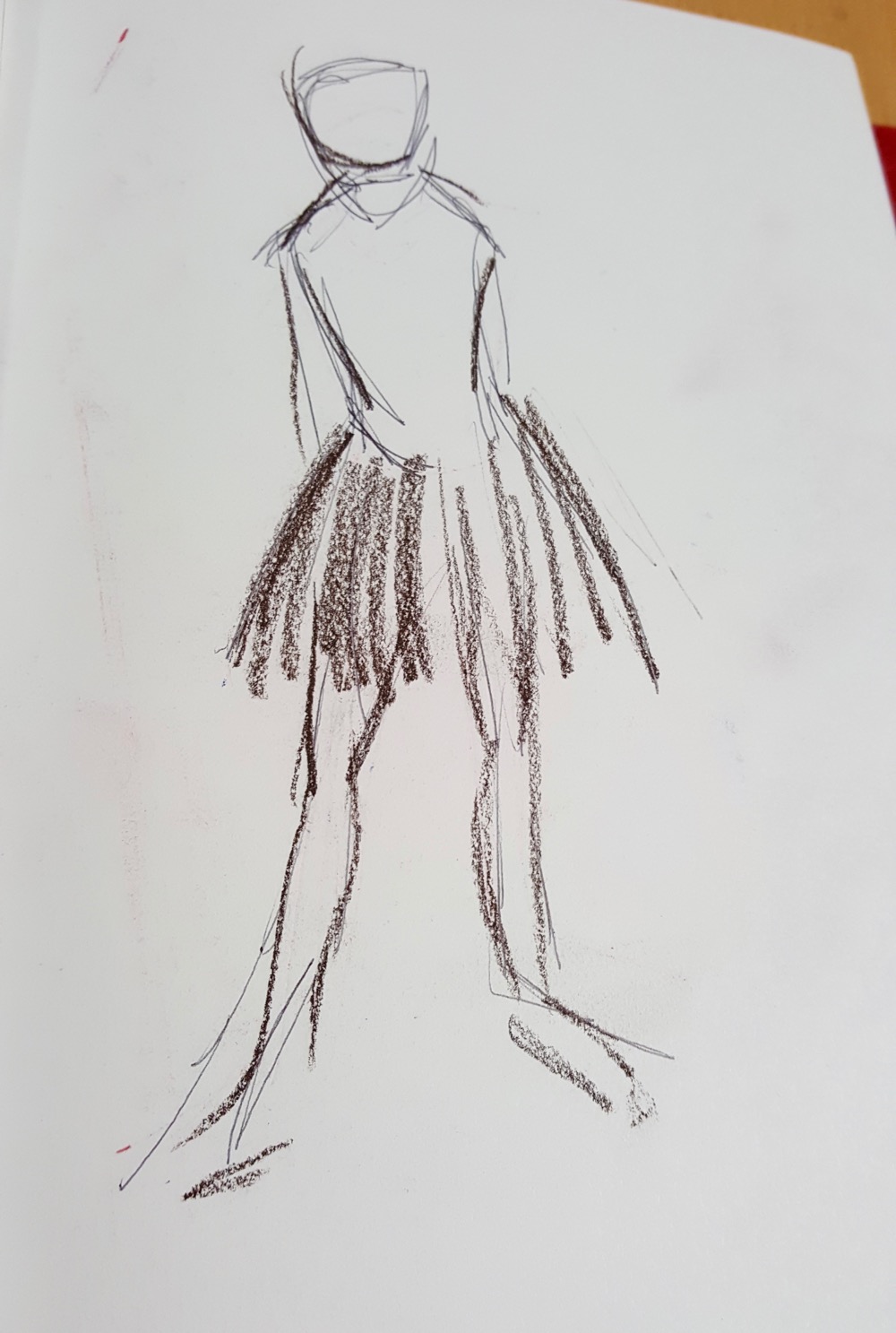 Example A5 drawing by a teacher, inspired by Degas - SC Fitz