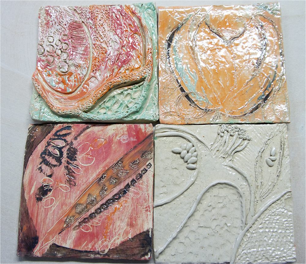 Decorative clay tiles inspired by fruit
