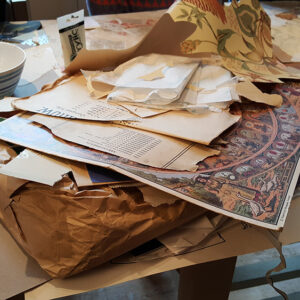Using wall paper and paper to build a printable surface
