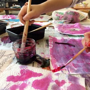 Painting with natural pinks