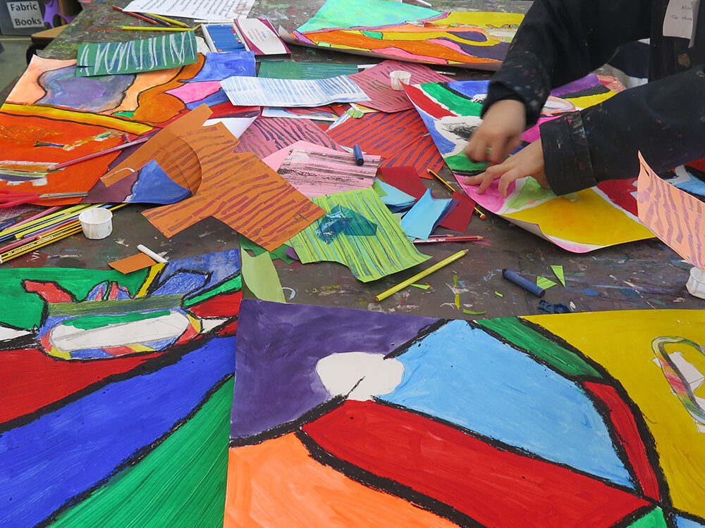 Choices of collage – ready-made colour and pattern. Choices of collage – ready-made colour and pattern.