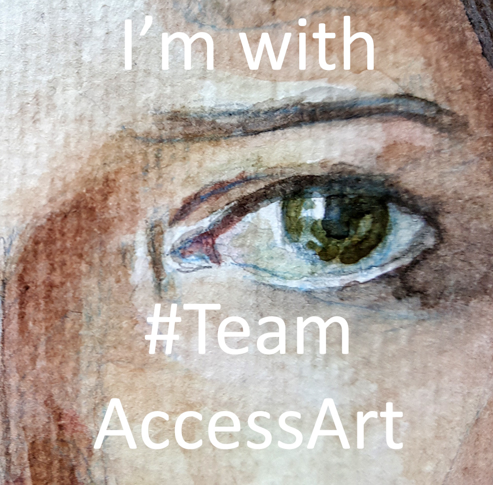Save the image above & post it to social media using "I am with #TeamAccessArt" & tag Instagram (@accessartorguk) , Facebook (@accessart) or Twitter (@accessart) Save the image above & post it to social media using "I am with #TeamAccessArt" & tag Instagram (@accessartorguk) , Facebook (@accessart) or Twitter (@accessart)