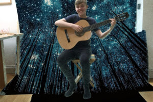 Green screen night sky