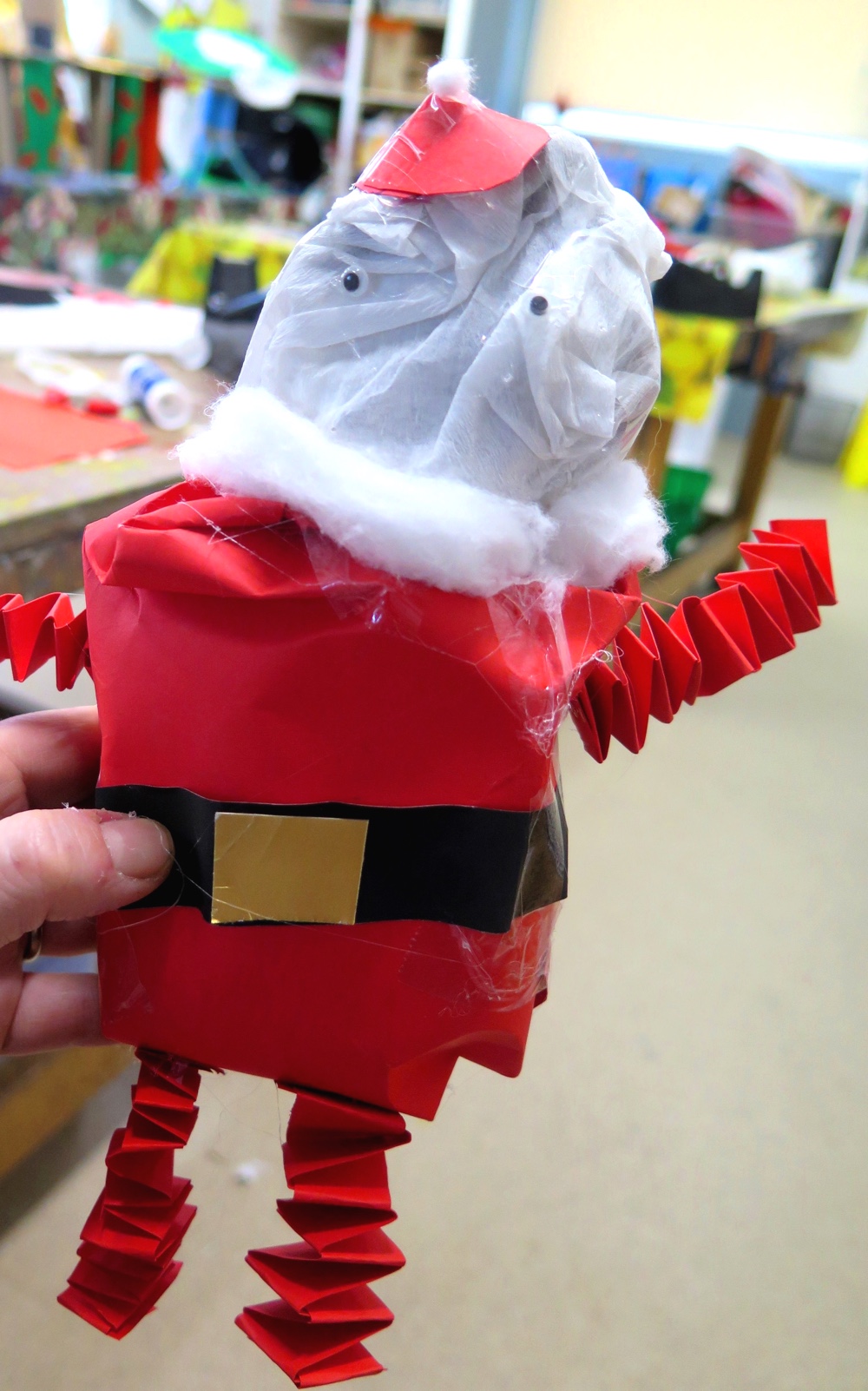 Santa Comes In All Shapes and Sizes: Yr 3 Make Bouncing Santas by Jan Miller