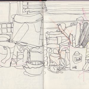 Keep your sketchbook with you when you watch films to explore drawing in the dark