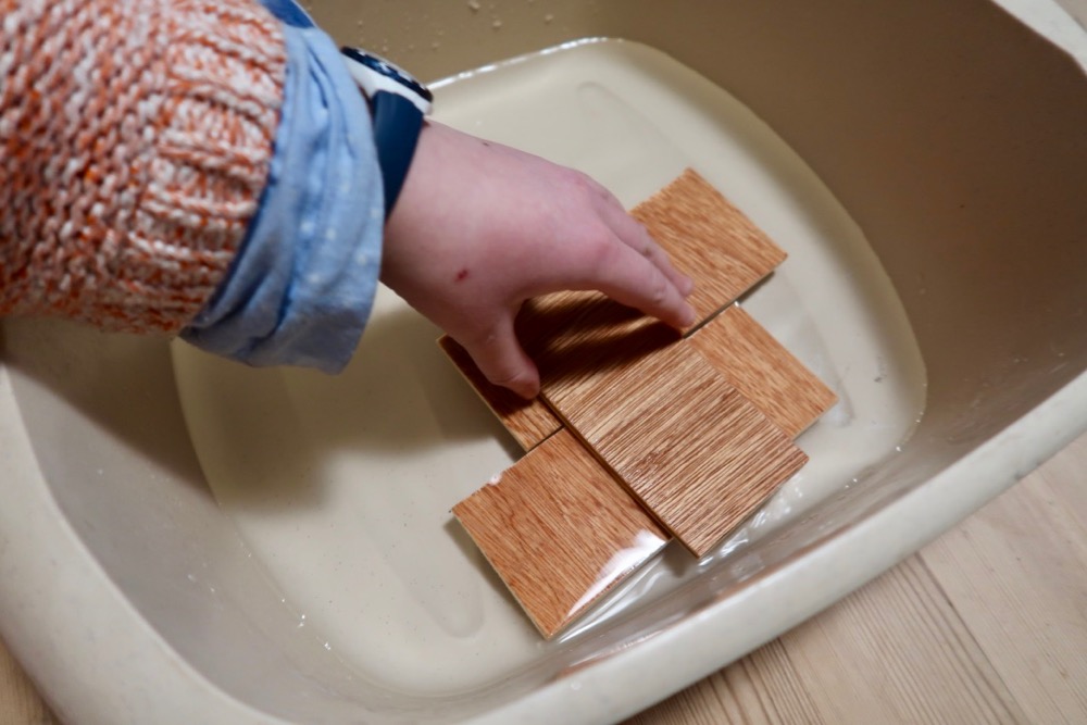 Soaking wood - Egg Tempura