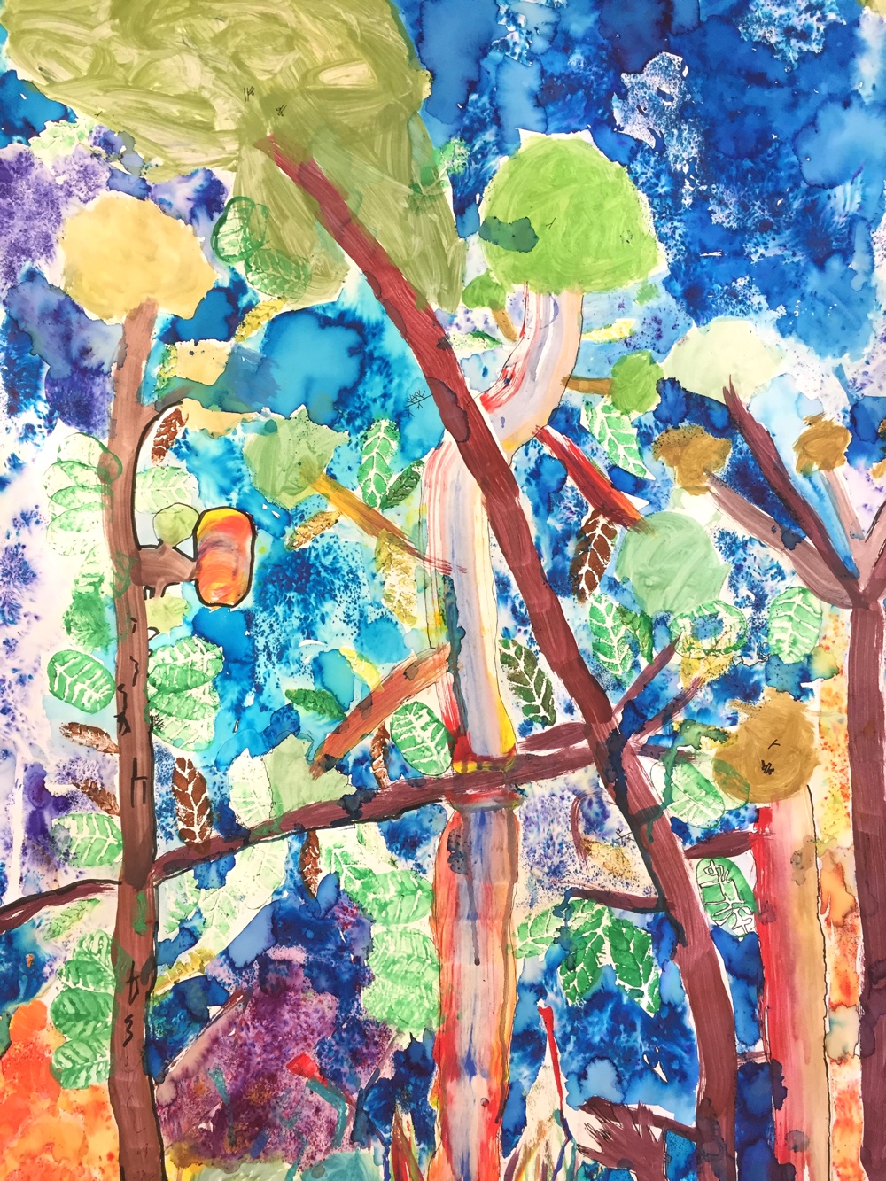 Painting A Rainbow Forest by Rachel Burch