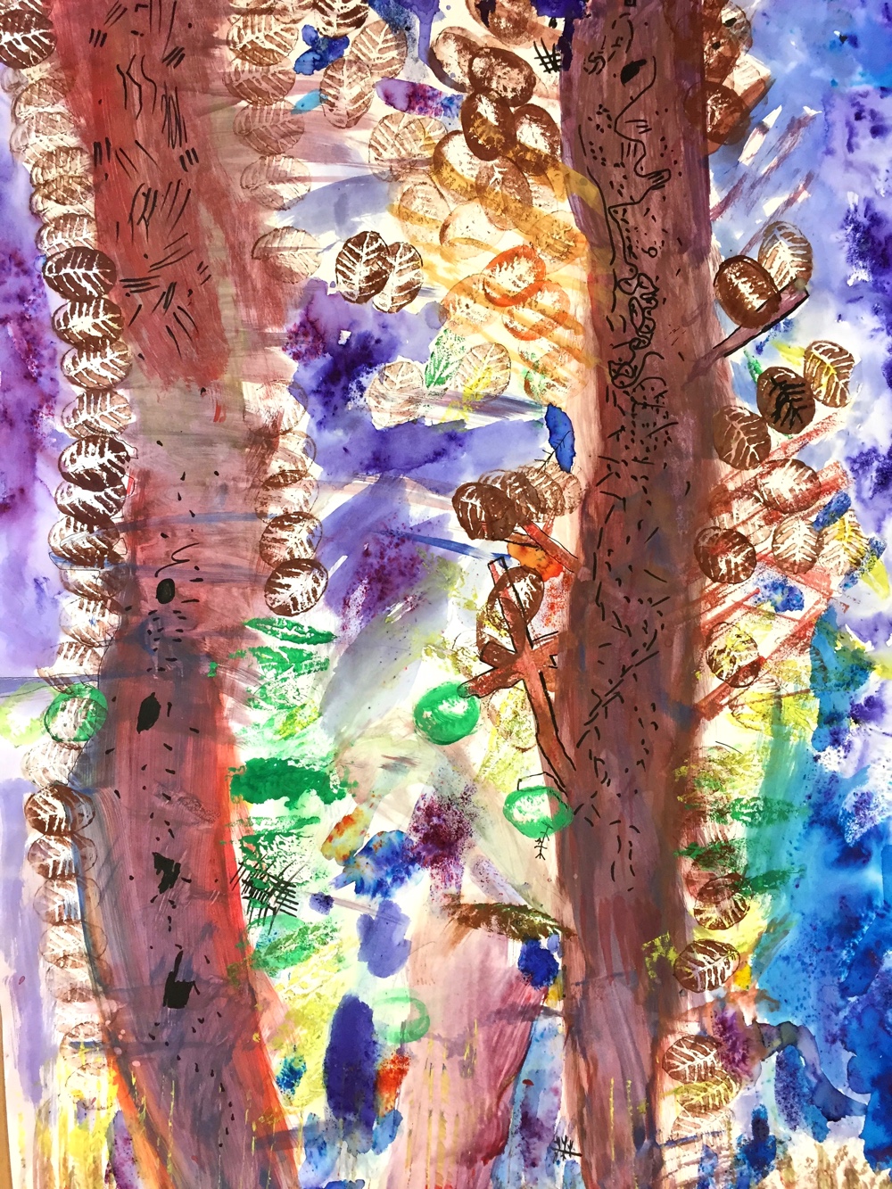 Painting A Rainbow Forest by Rachel Burch