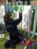 Painting A Rainbow Forest by Rachel Burch