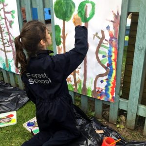 Painting A Rainbow Forest by Rachel Burch