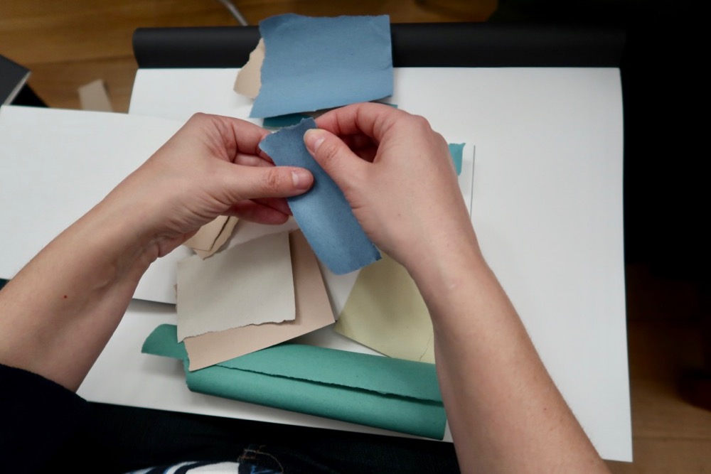 Tearing paper in response to Cupid and Psyche at the Fitzwilliam