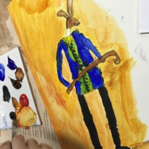 This painting activity looks at giving human characteristics to animals.