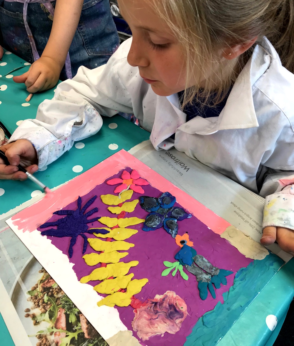'Painting' with Plasticine by Sharon Gale