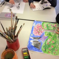 Weekly lunch club, all age groups. "In the club we like to experiment with drawing techniques, using different media, painting, sculpture, printing and paper craft. We also study different artists and look at their art to produce our own work. We have already seen the children’s skills progress and they are finding new media they enjoy working with. It has boosted confidence in the children and also has helped them socially, talking and interacting with others from different year groups who have the same interests".
