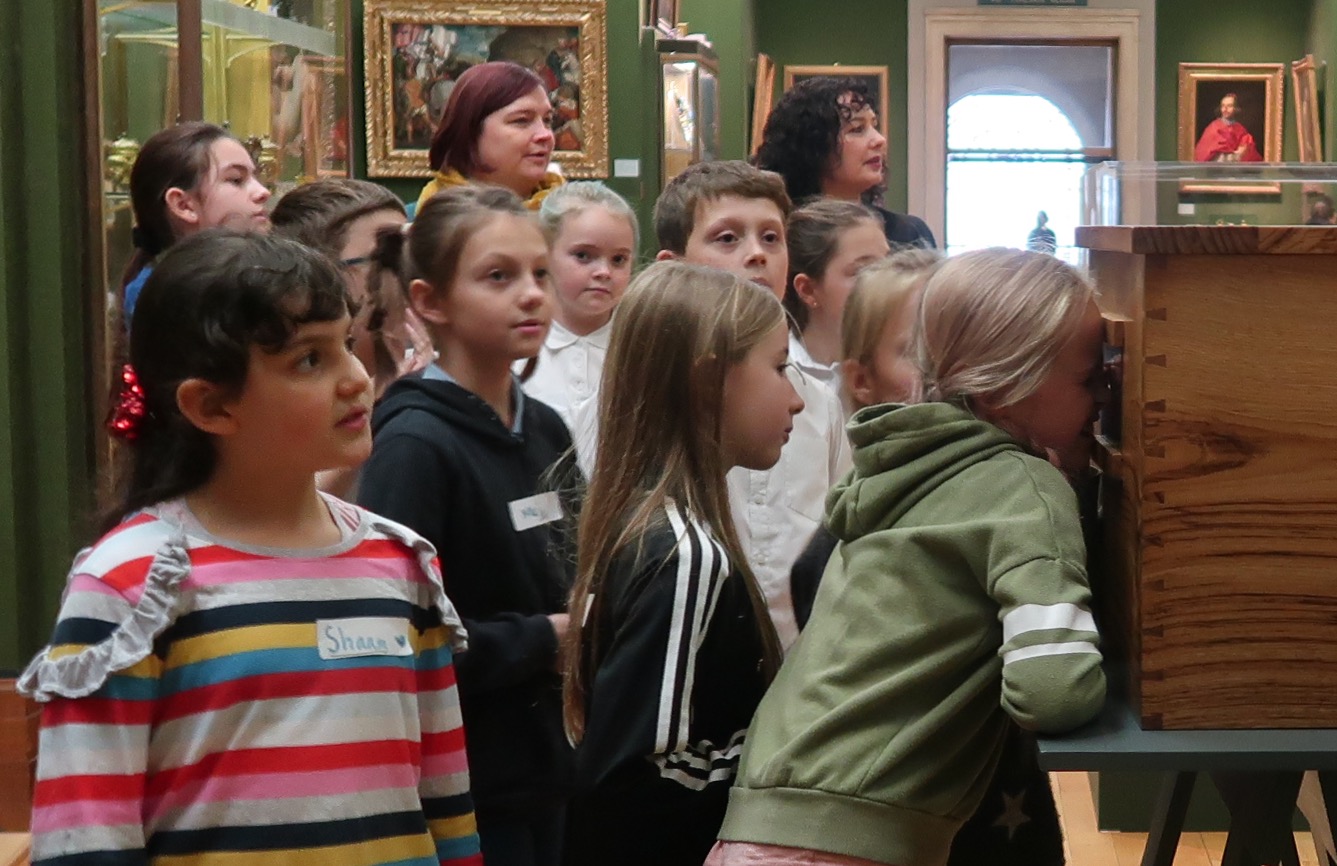 Tour of the Museum with Holly Morrison pupils from Morley Memorial and St Peter's Juniors