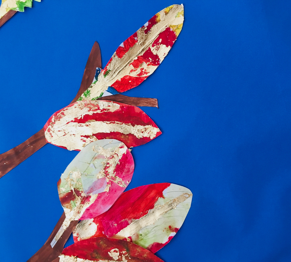 A second close up of the finished Tree by The Owl Class at Hauxton Primary led by Pamela Stewart for Inspire