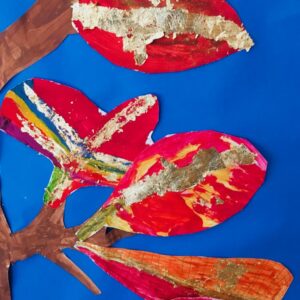 A third close up of the finished Tree by The Owl Class at Hauxton Primary led by Pamela Stewart for Inspire