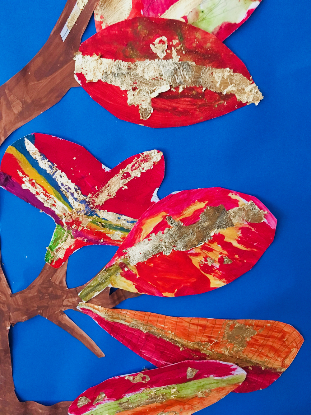 A third close up of the finished Tree by The Owl Class at Hauxton Primary led by Pamela Stewart for Inspire