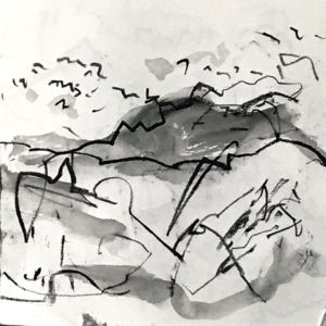 This resource shares artist Andrea Butler's process of making drawings whilst walking. A way of drawing that captures sensory and visual experiences when moving through the landscape.