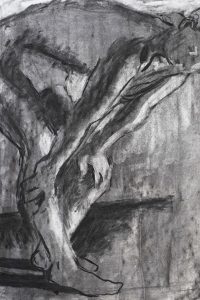 Additive and subtractive charcoal drawing