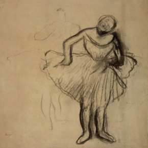 Explore the charcoal drawings made by Edgar Degas 