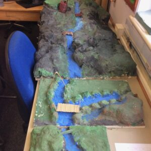 Year Six Landscape and River Project with mixed media at Linton Heights - Anna Campbell -