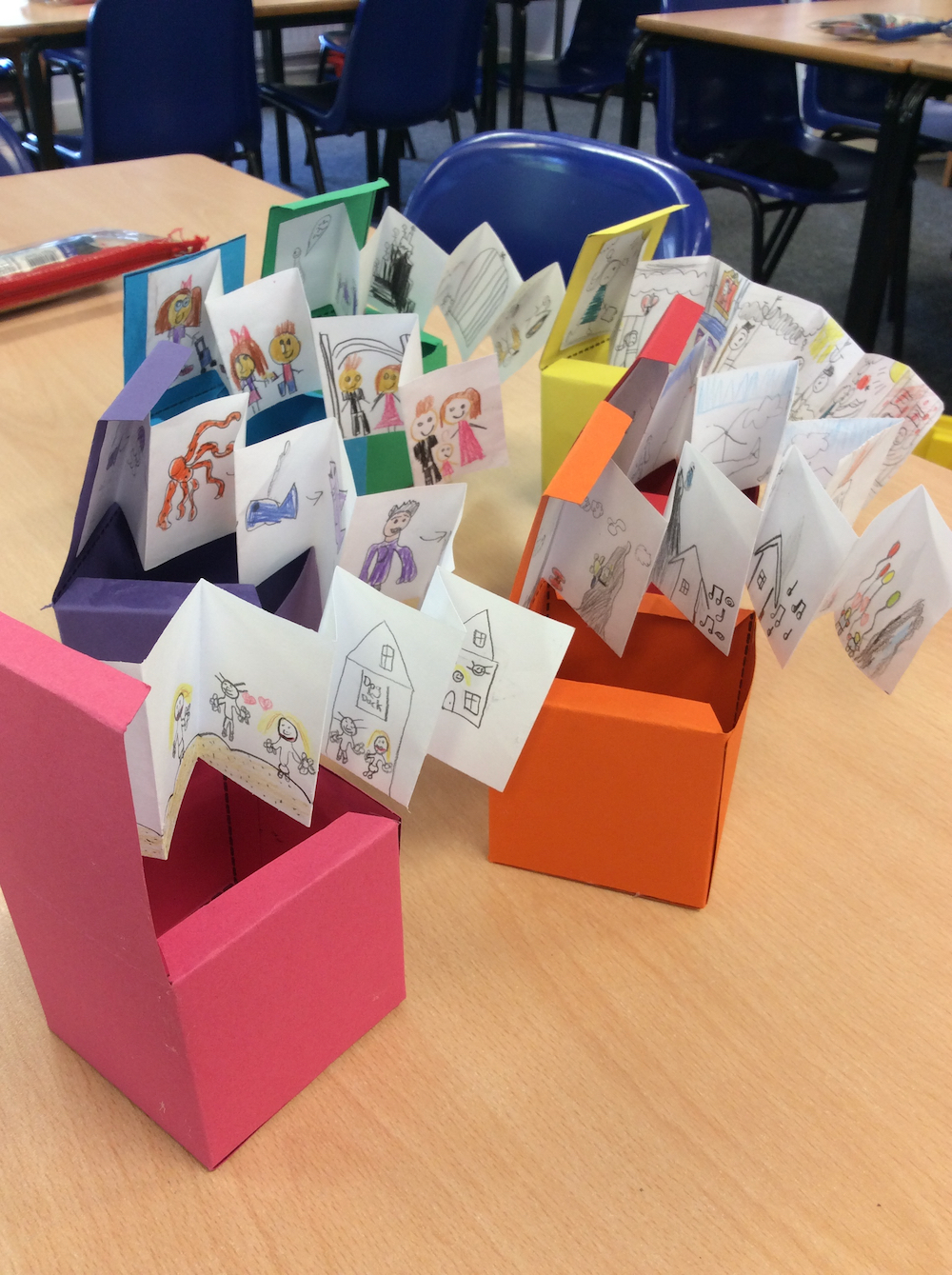 Story Boxes by Year 3 pupils at Linton Heights junior School