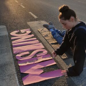 Missing You - Pavement piece by Rowan Briggs Smith during #lockdown 2020