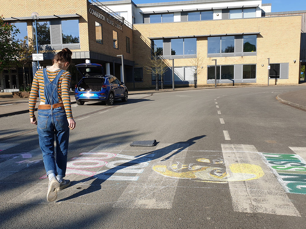 Missing You - Pavement piece by Rowan Briggs Smith during #lockdown 2020