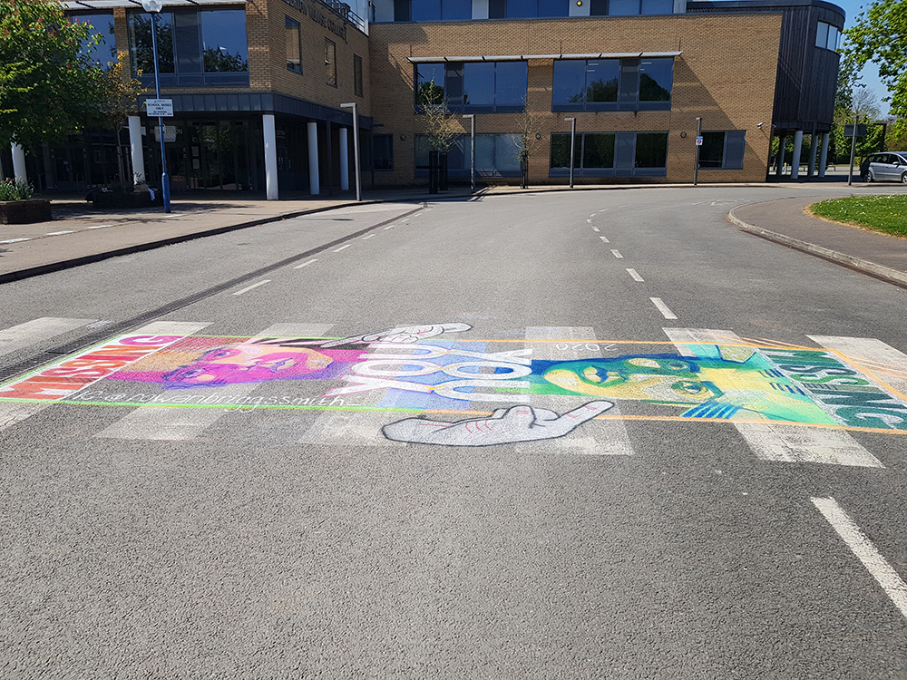 Missing You - Pavement piece by Rowan Briggs Smith during #lockdown 2020