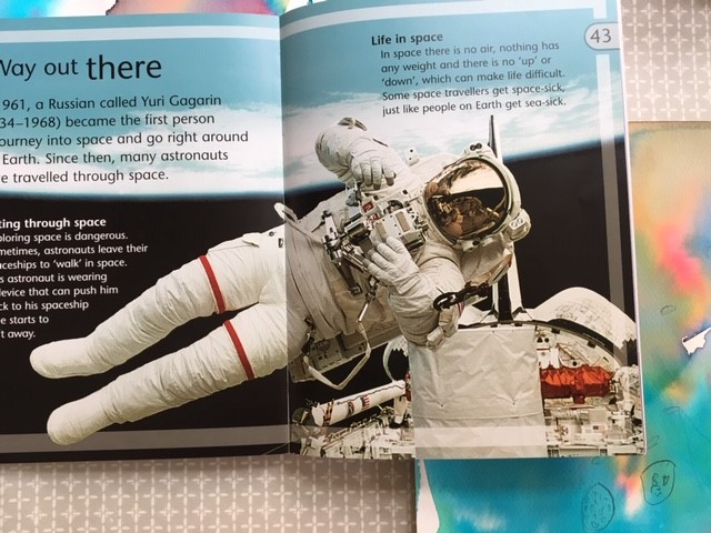 looking at space books for inspiration