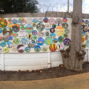 the finished mural in the Rose Hill train station car park