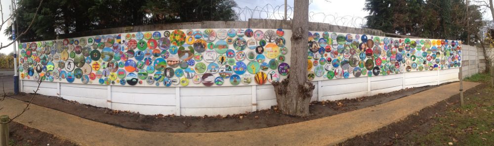 the finished mural in the Rose Hill train station car park