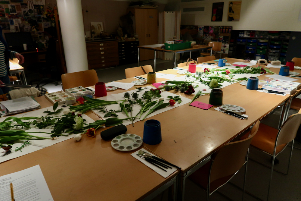 Flowers at the Fitzwilliam Museum - de Heem Colour workshop