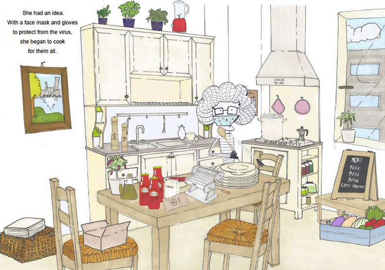 LucaMDamiani_NonnaMaria_Illustration_01 Here I depicted my granny Maria and her love for being in the kitchen and cooking all sorts of things, but especially pasta, pizza and cakes!
