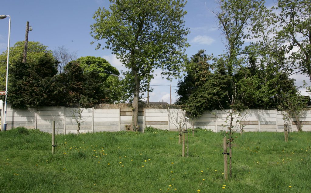 The proposed site for the community mural at Rose Hill train station.
