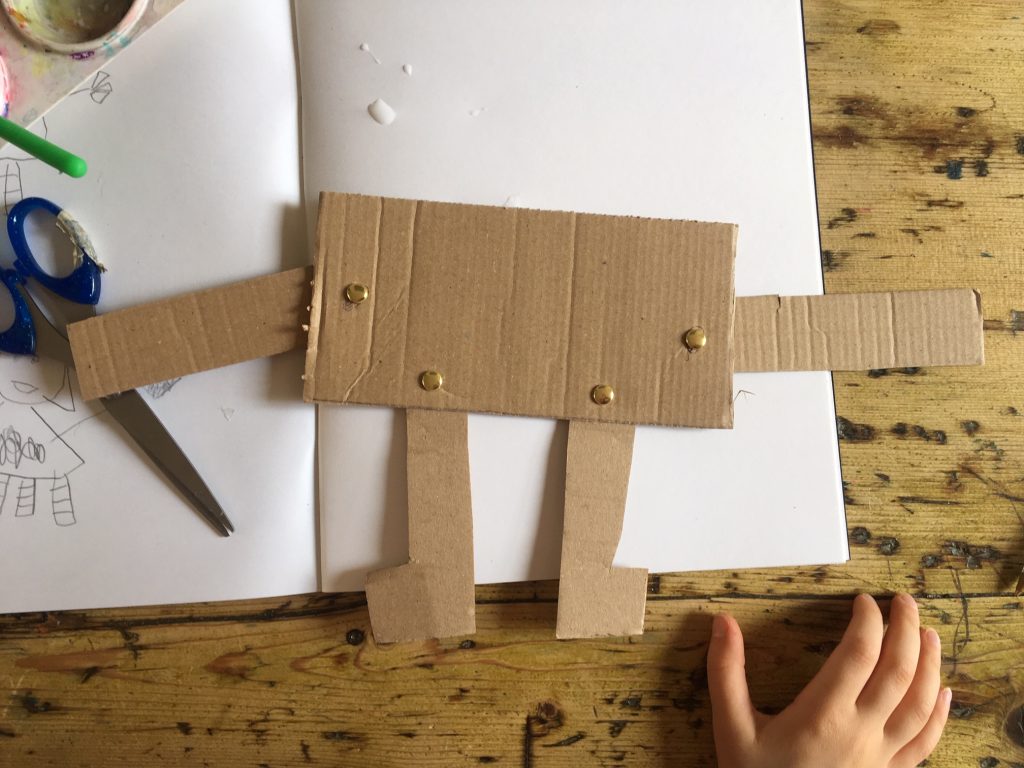 Split pins now attaching the arms and legs to the body